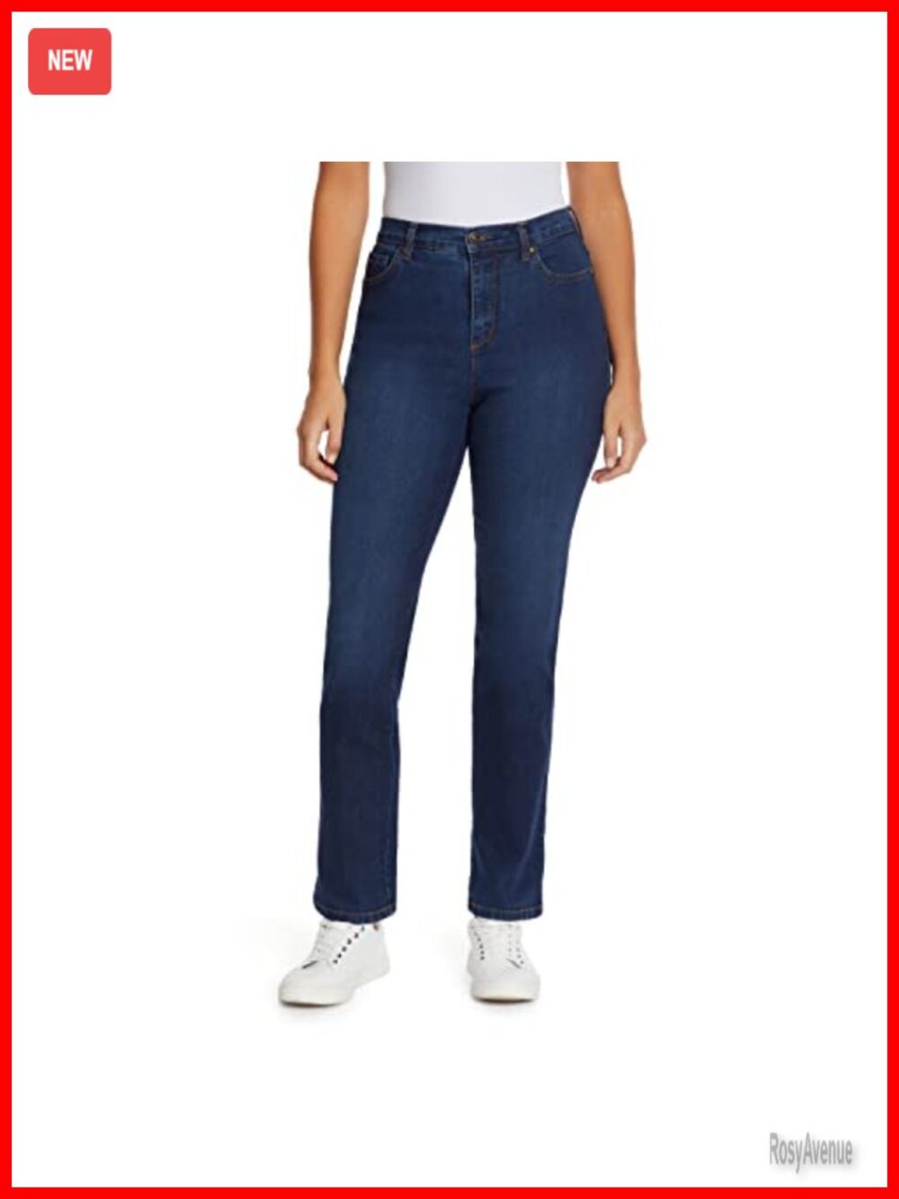 High Rise Tapered Jeans Plus Size Stretch Denim Classic Fit